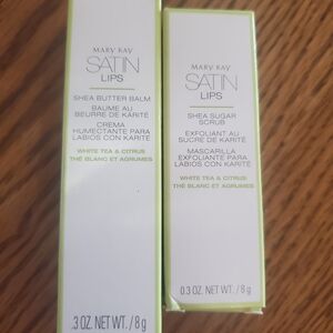 Mary Kay Satin Lips Shea Butter Balm and Sugar Scrub - White Tea & Citrus